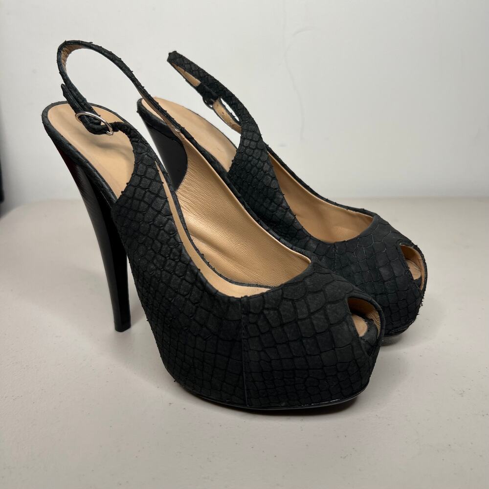 Giuseppe Zanotti Black Python Platform Pump Size … - image 3